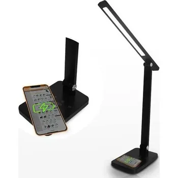 Lampička LTC LED STOLNÍ LAMPIČKA 10W | 3 SVĚTELNÉ REŽIMY | DOTYKOVÉ OVLÁDÁNÍ | BEZDRÁTOVÉ NABÍJENÍ | ČERNÁ