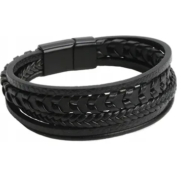 Náramek Náramek Matteo Černá 19cm