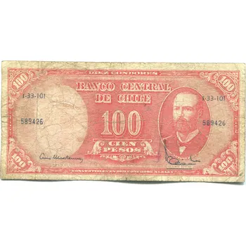 CHILE. 100 pesos (1960-1961). Pi. 127.