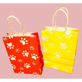 Dárková taška Dárková taška s tlapičkami Barva: červená