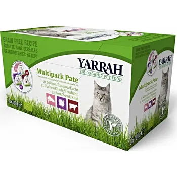 Krmivo pro kočku (PRO KOČKY) MULTIPACK PAŠTIKA BIO (8 x 100 g) 800 g - YARRAH