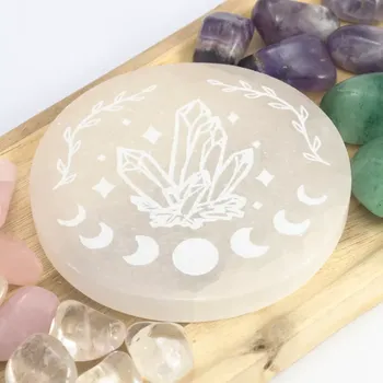 Selenitová destička krystal a měsíce