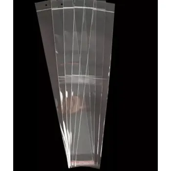 Sáček na potraviny Celofánové sáčky s lepící lištou a závěsem 7x45 cm 100 ks/bal