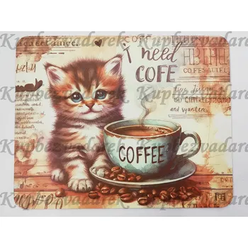 Prostírání sololak - 35 x 28 cm - Kotě s kávou