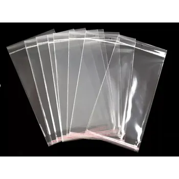 Sáček na potraviny Celofánové sáčky 10x13,5 cm s lepicí lištou a závěsem 100 ks/bal