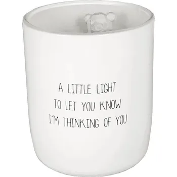 Svíčka My Flame Lifestyle MY FLAME - SVÍČKA - A LITTLE LIGHT TO LET YOU KNOW I´M THINKING OF YOU - fresh cotton - bílá