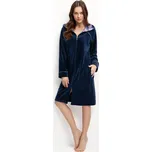 Dámský župan LUNA 389 bavlněný velur INDIGO L