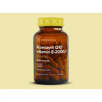 Koenzym Q10 + vitamín E 200IU FORTE- přírodní produkt - 60 kapslí / Herbavia.cz