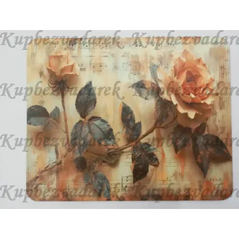 Prostírání sololak - 35 x 28 cm - Květiny na notách1