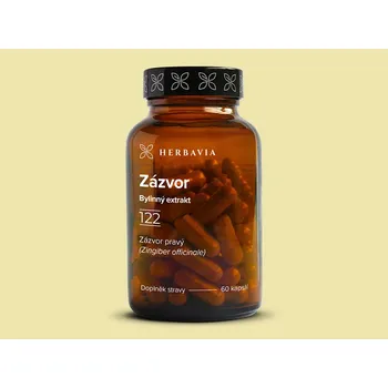 Přírodní produkt Zázvor bylinný extrakt - 60 kapslí / Herbavia.cz