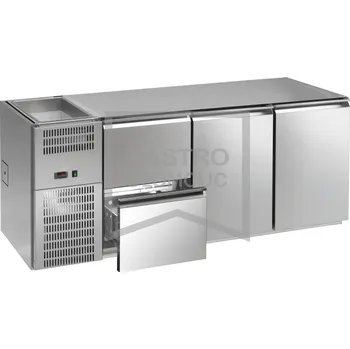 OEM international Stůl chladící barový REGS 322E (3sekce/délka 2150mm) s chlazenou vanou na nápoje Varianta: Stůl chladící barový REGS 322E (3sekce/délka 2150mm) s chlazenou vanou na nápoje