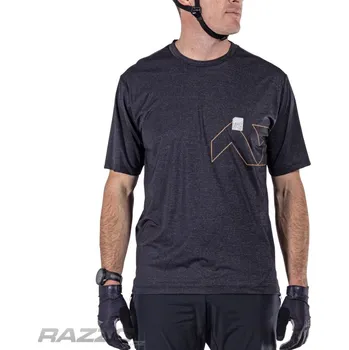 Cyklistické oblečení Dres na kolo Leatt MTB Trail 1.0 X-Flow Jersey Black 2025 XXL