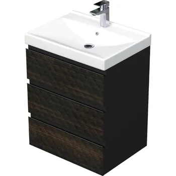 Ložnice Swiss aqua technologies Koupelnová skříňka s umyvadlem SAT Cube Way 60x71x46 cm hnědá mat CUBE3D46603ZHVER