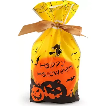 Dárková taška Halloweenský sáček s mašlí II 15x23x6 cm