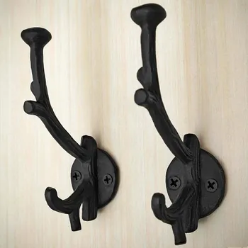 Karnevalový kostým Výprodej Litinový věšák ve tvaru větve, rustikální styl, 12 cm (sada 2 ks) - Outlet