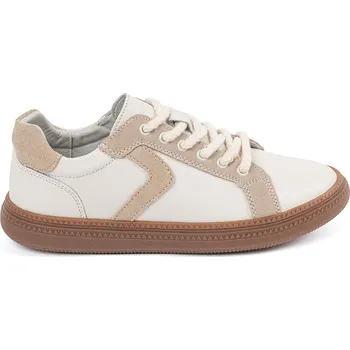 Dámské tenisky Bílo-béžové dámské kožené sneakersy Sergio Leone SP-105BE Velikost: 36