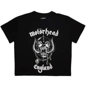 Merch Motörhead: Motorhead Ladies Crop Top: England (black) (medium) M