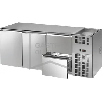 OEM Stůl chladící barový REGD - 322E (3 sekce/délka 2150 mm) s chlazenou vanou na nápoje Varianta: Stůl chladící barový REGD - 322E (3 sekce/délka 2150 mm) s chlazenou vanou na nápoje