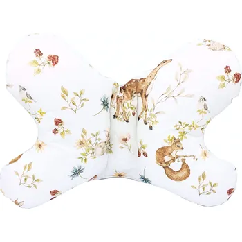 Polštář Motýlkový polštář Kouzelný les - světle šedá Velvet