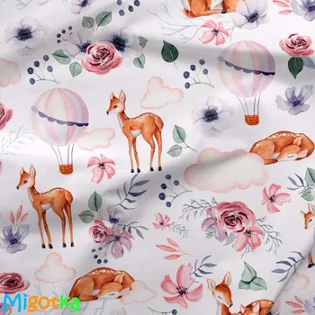 Polštář Motýlkový polštář Srnečky - růžová Velvet