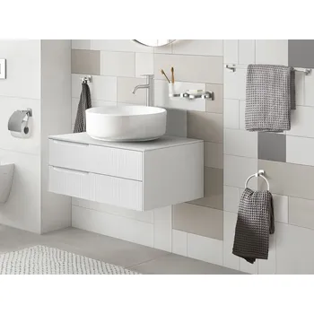 Mýdlenka 6dílná sada koupelnového příslušenství stříbrná hliník pohár a mýdlenka Koupelnové doplňky Moderní styl elegantní Beliani