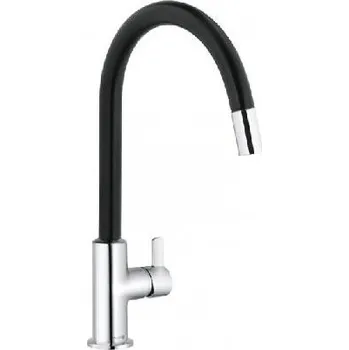 Vodovodní baterie Kludi Dřezová baterie, chrom/matná černá - 468518778