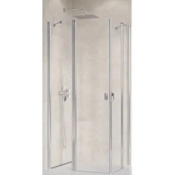 RAVAK CHROME CRV2 90 sprchové dveře 90x195 cm, lítací, chrom lesk/sklo transparent
