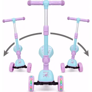 Koloběžka Dětská tříkolová koloběžka/scooter 2v1 RIMBA Jednorožec