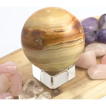 Onyx zelený - koule 7,5 cm (550g) harmonie, klid a plynutí - A