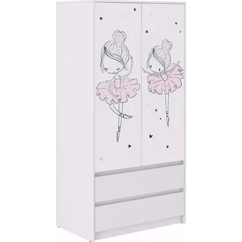 Dětská skříň Šatní skříň B9 Baletka - Bílá