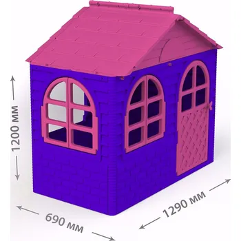 Dětský domeček Dětský domeček se závěsy Růžovo-fialová