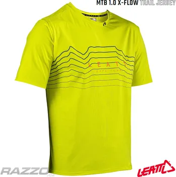 cyklistický dres Dres na kolo Leatt MTB Trail 1.0 X-Flow Jersey Acid 2024 L
