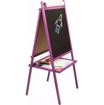 Dětská magnetická tabule 3v1 Fialová - výška 95 cm