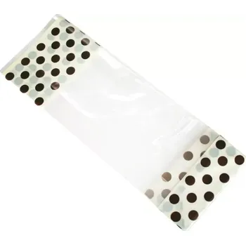 Sáček na potraviny Celofánový sáček s puntíky s pevným dnem 25x8x5 cm 1 ks