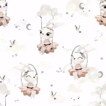 Polštář Motýlkový polštář Dream Bunny - světle šedá Velvet