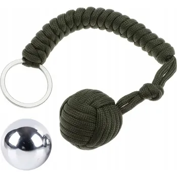 Přívěsek Na Klíče kulička DKM Přívěsek lano s koulí zelený