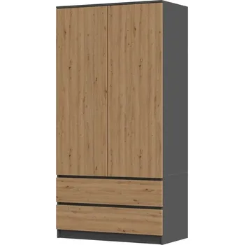 Ložnice Falco Šatní skříň Malvína 2S-90 antracit/dub artisan