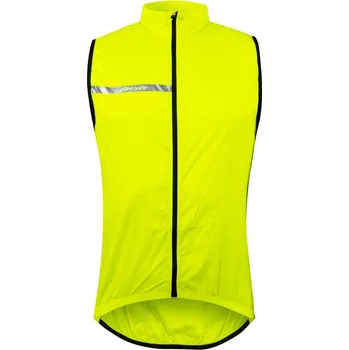 Cyklistická bunda vesta FORCE WINDPRO KID, plná záda, fluo Velikost: 154-164