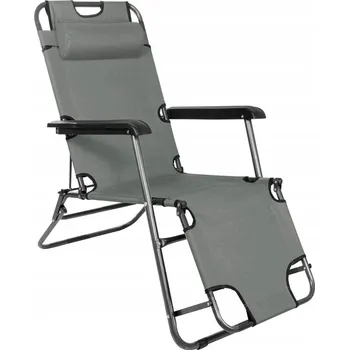 Zahradní lehátko Lehátko kovové šedé Springos