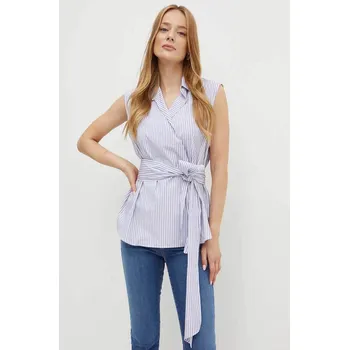 Pánská košile Bavlněná košile Weekend Max Mara bílá barva, relaxed, s klasickým límcem, 2425116121600 00D, vel. 34