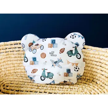 Polštář Bambusový polštář medvěd 30x40 cm Retro kluk