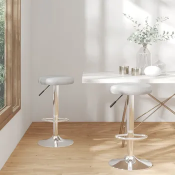 Barová židle Barové stoličky 2 ks šedé umělá kůže Šedá333102