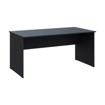 Psací stůl PPKL - 16 stůl kancelářský, dřevěná podnož, deska 18 mm, široký 1600 mm, antracit