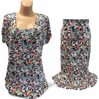 Dámský kostýmek Kostým drobný vzor FENAKA, Barva Zelená, Velikost 38 - na zakázku, Materiál 96% Viskoza 4% Lycra