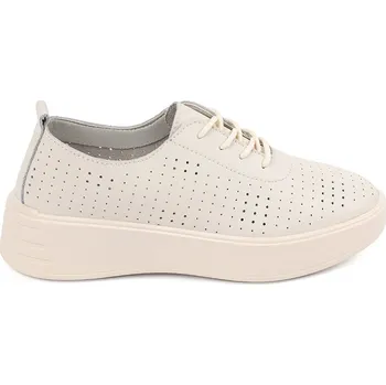 Dámské tenisky Světle béžové dámské kožené dírkované tenisky Sergio Leone SP018BE Velikost: 40