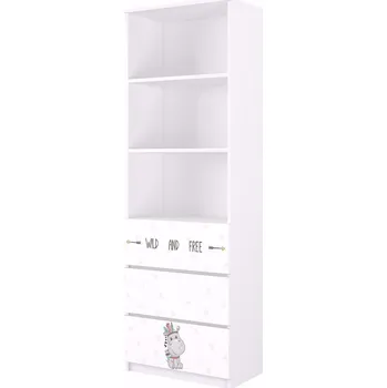 Knihovna Dětská knihovnička B3 Hrošík - Bílá