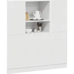 Sada 3 kusů kuchyňských skříněk bílá kompozitní dřevo Bílá 3324151