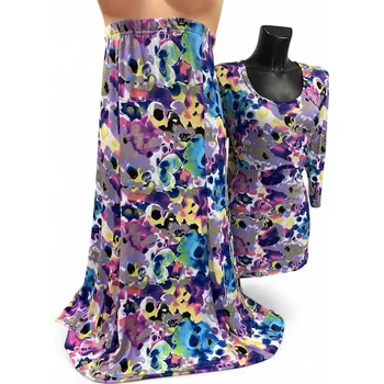 Dámské šaty Kostýmek halenka + sukně TOMA, Barva Pestrá, Velikost XXXL 54, Materiál 96% Viskoza 4% Lycra