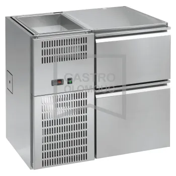 OEM international Stůl chladící barový REGS 102E (1sekce/ délka 990mm) s chlazenou vanou na nápoje Varianta: Stůl chladící barový REGS 102E (1sekce/ délka 990mm) s chlazenou vanou na nápoje