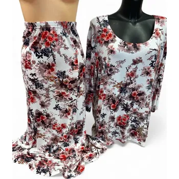 Dámský kostýmek Kostýmkové šaty KLOTYLDA, Barva Růžová, Velikost XXXL56, Materiál 96% Viskoza 4% Lycra